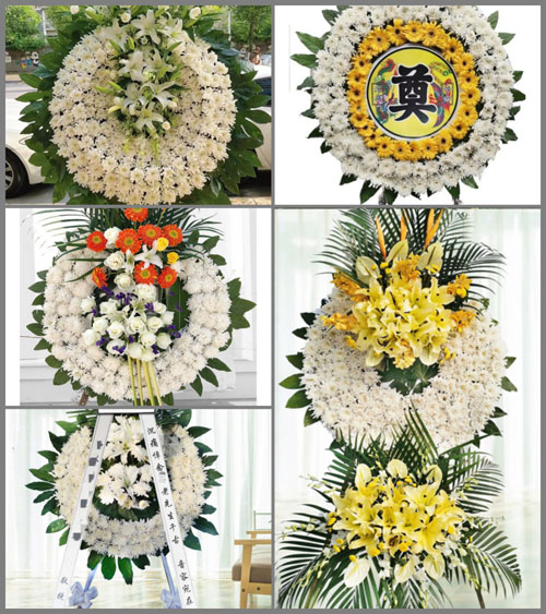 山东潍坊安丘市辉渠镇小寿山村花圈速递